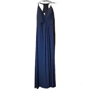 David's Bridal | Dresses | Modifieddavids Bridal Jersey Aline Bridesmaid  Dress With Knot Detail Navy Blue | Poshmark